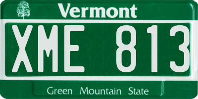 VT license plate XME813