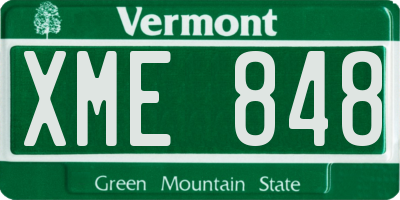 VT license plate XME848