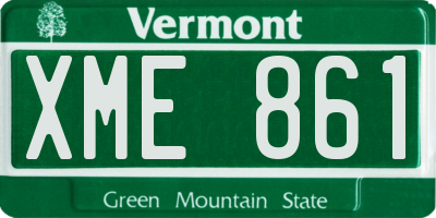 VT license plate XME861