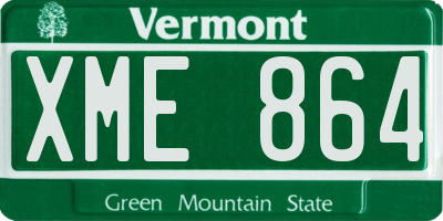 VT license plate XME864