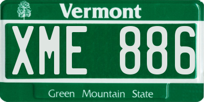 VT license plate XME886