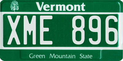 VT license plate XME896