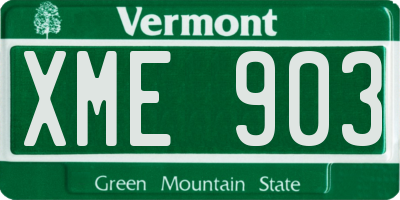 VT license plate XME903