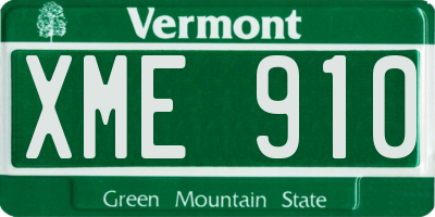 VT license plate XME910