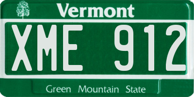 VT license plate XME912