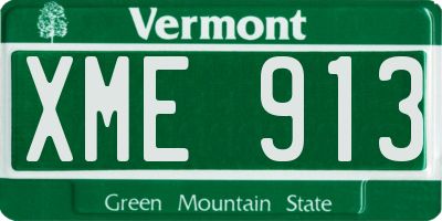 VT license plate XME913