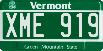 VT license plate XME919