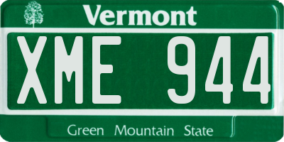 VT license plate XME944