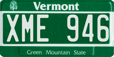 VT license plate XME946