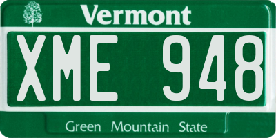 VT license plate XME948