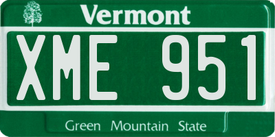 VT license plate XME951