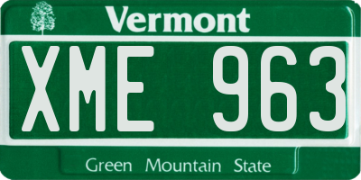 VT license plate XME963