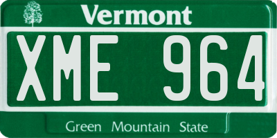VT license plate XME964