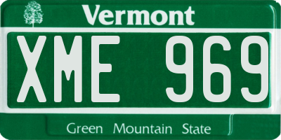 VT license plate XME969