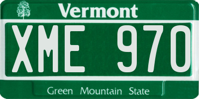 VT license plate XME970