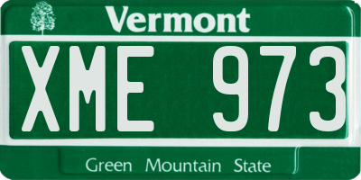 VT license plate XME973
