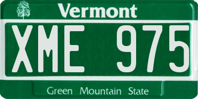 VT license plate XME975