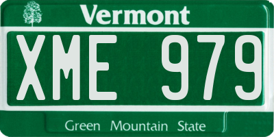 VT license plate XME979