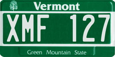 VT license plate XMF127