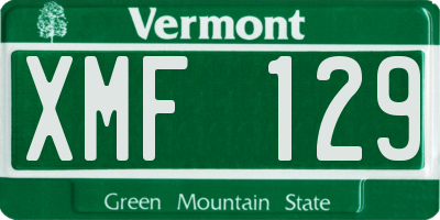 VT license plate XMF129