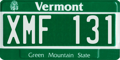 VT license plate XMF131
