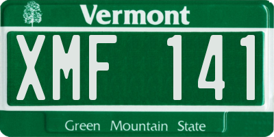 VT license plate XMF141