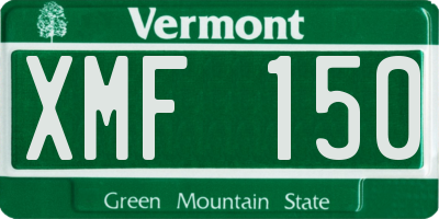 VT license plate XMF150