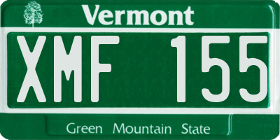 VT license plate XMF155