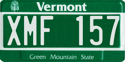 VT license plate XMF157