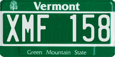 VT license plate XMF158