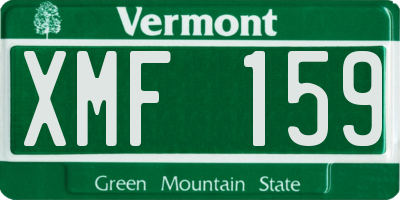 VT license plate XMF159