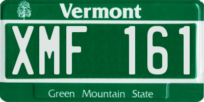 VT license plate XMF161