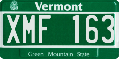 VT license plate XMF163