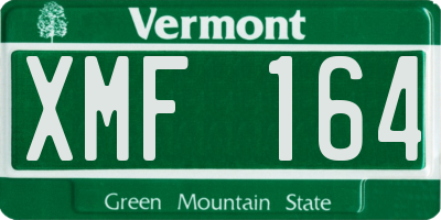 VT license plate XMF164
