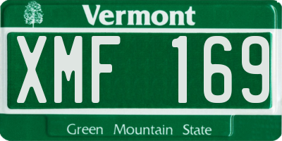 VT license plate XMF169