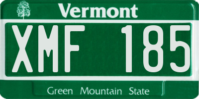 VT license plate XMF185
