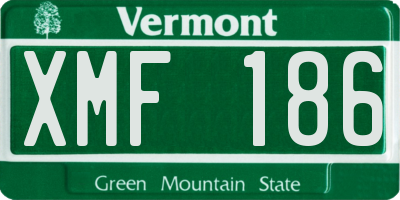 VT license plate XMF186
