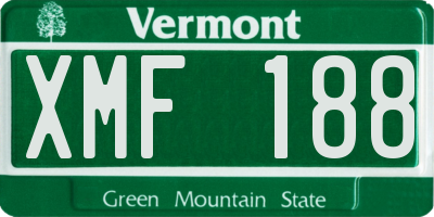 VT license plate XMF188