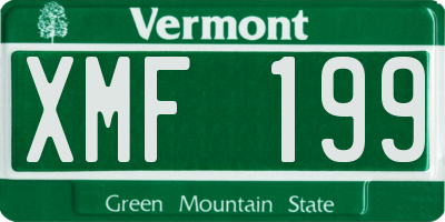VT license plate XMF199