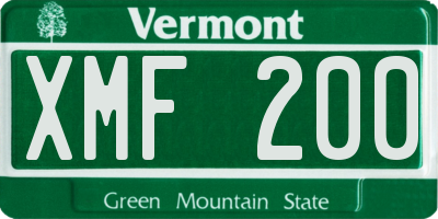 VT license plate XMF200