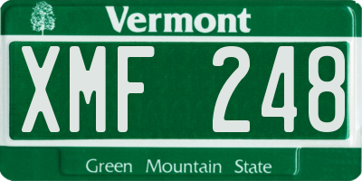 VT license plate XMF248