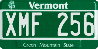 VT license plate XMF256
