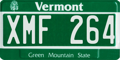 VT license plate XMF264