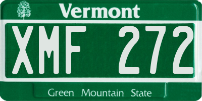 VT license plate XMF272