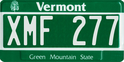 VT license plate XMF277