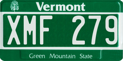 VT license plate XMF279