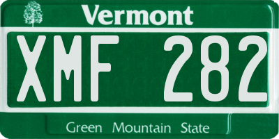 VT license plate XMF282
