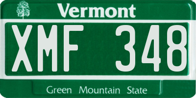 VT license plate XMF348