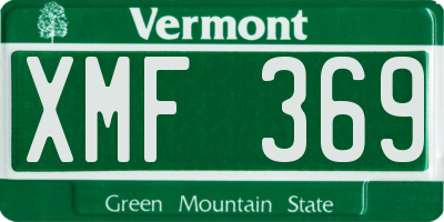 VT license plate XMF369