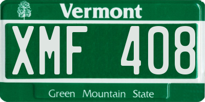 VT license plate XMF408
